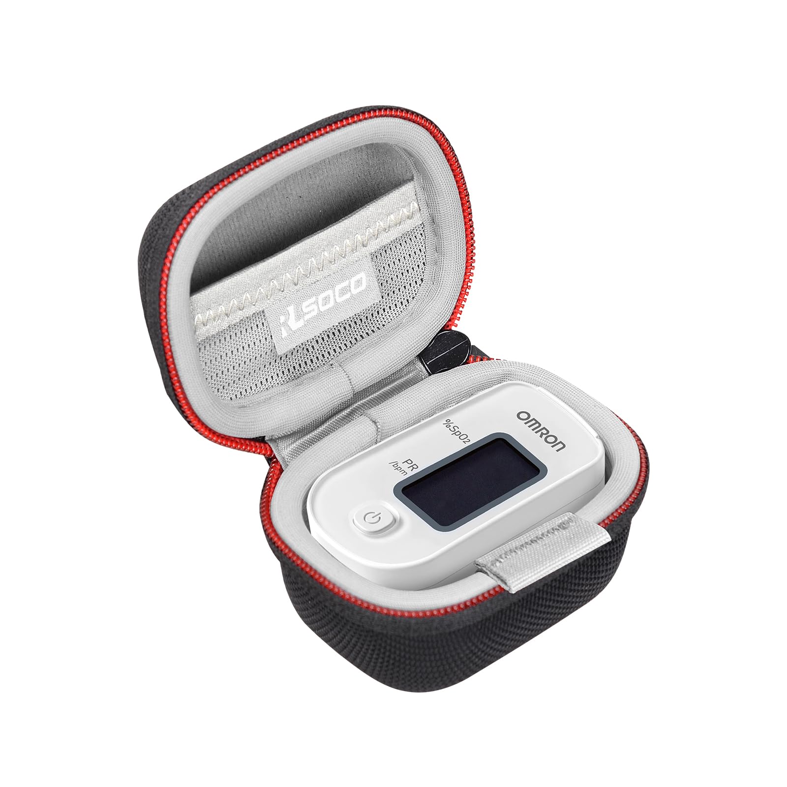 RLSOCO Pulse Oximeter Carrying Case for Braun Pulse Oximeter 1/Beurer PO30/PO45/ PO40/PO60/PO 80/ OxiPro OX2/Vibeat Sleep/iHealth/EMAY Sleep Blood Oxygen Finger Monitor and More (Case Only)