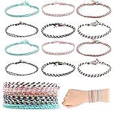 PineHaven 30 Pcs Handmade Friendship Braided Bracelets, Boho Colorful Adjustable Woven Wrap String Bracelets for Women and Men, Perfect for Birthday Gifts, Party Favors, Matching Accessories