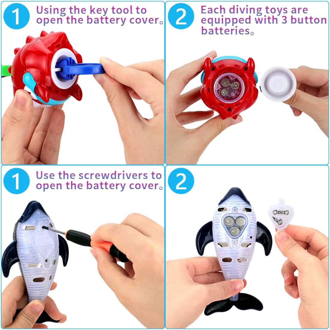 battery operated bath toys safe