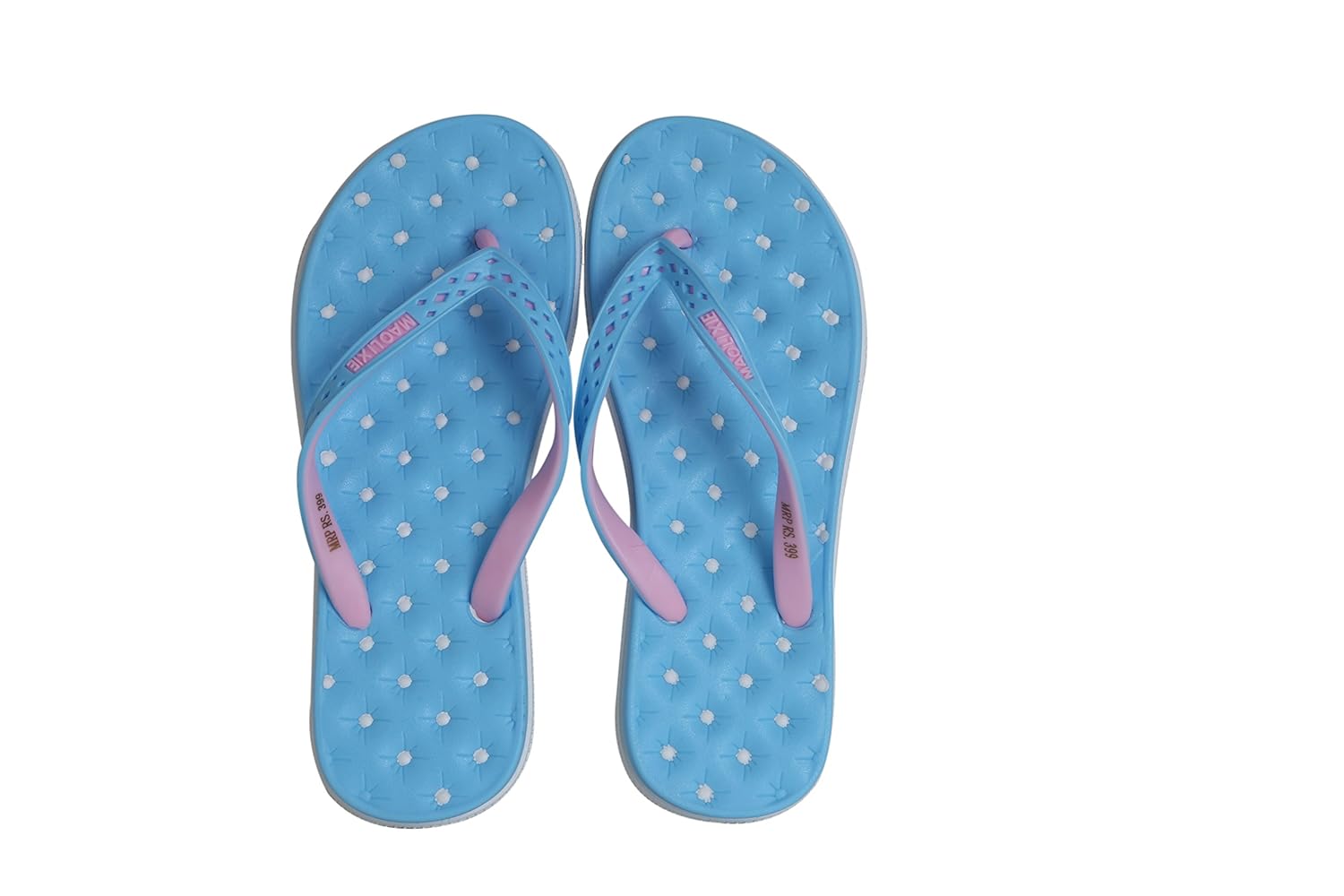 falcon18 women's polka dot designer casual comfortable sole slippers and flip-flops