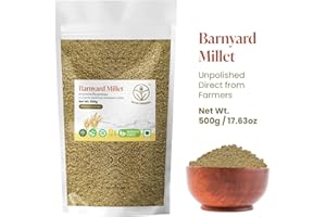 Shiva Organic Millets Barnyard Millet- 500g | Unpolished | High Protein, Gluten-Free | Low-Calorie, Low GI | Sourced from Uttarakhand 500g (17.63 Ounces)