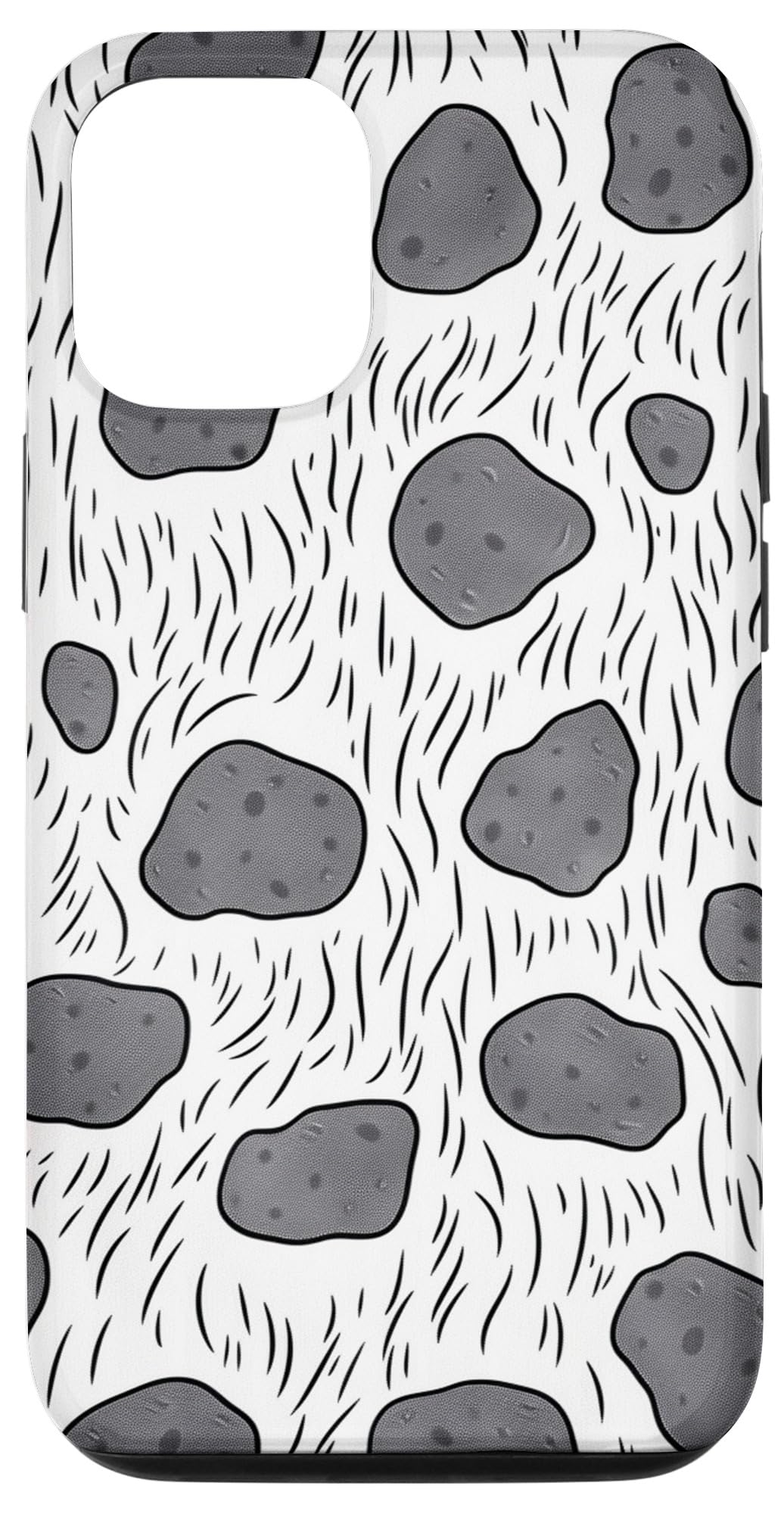 iPhone 12/12 Pro Dalmatian Animal Black And White Black White Case