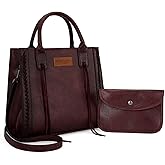 Wrangler Tote Bag for Women Western Cowhide Purse and Wallet Set
