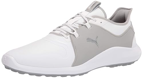 PUMA mens Ignite Fasten8 Pro Golf Shoe, Puma White-puma Silver