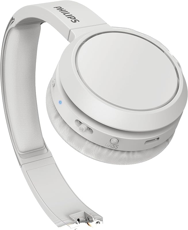 H4205WT/00 - Auriculares inalámbricos Bluetooth, On Ear Bass Boost, 29 Horas de autonomía, función de Carga rápida, Aislamiento acústico, diseño Plegable, 2020, Blanco (White)