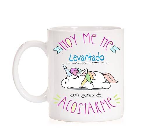 FUNNY CUP Taza Hoy me he levantado con ganas de acostarme Taza de ...