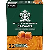 Starbucks K-Cup Coffee Pods, Flavored Hot or Iced Coffee, Caramel, 22 Keurig Pods
