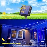 Ligarko Solar Fairy Lights 46ft 120LED 8 Modes Outdoor Copper Wire 2 Pack Blue view 2