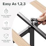 Zinus Maya Double Bed Frame with Headboard 4ft6 Upholstered Grey 11.8" view 4