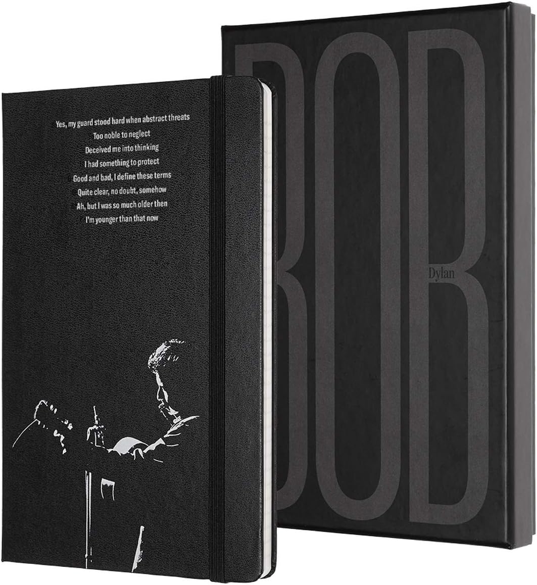 Moleskine Bob Dylan's Collector's Box Notebook, Hard Cover and Lined Pages, Black Colour, Large