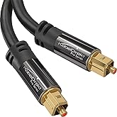 KabelDirekt – Optical Audio Cable – 3ft – Designed in Germany – Digital Optical Audio Cable for Soundbar, Fiber Optic, TOSLIN