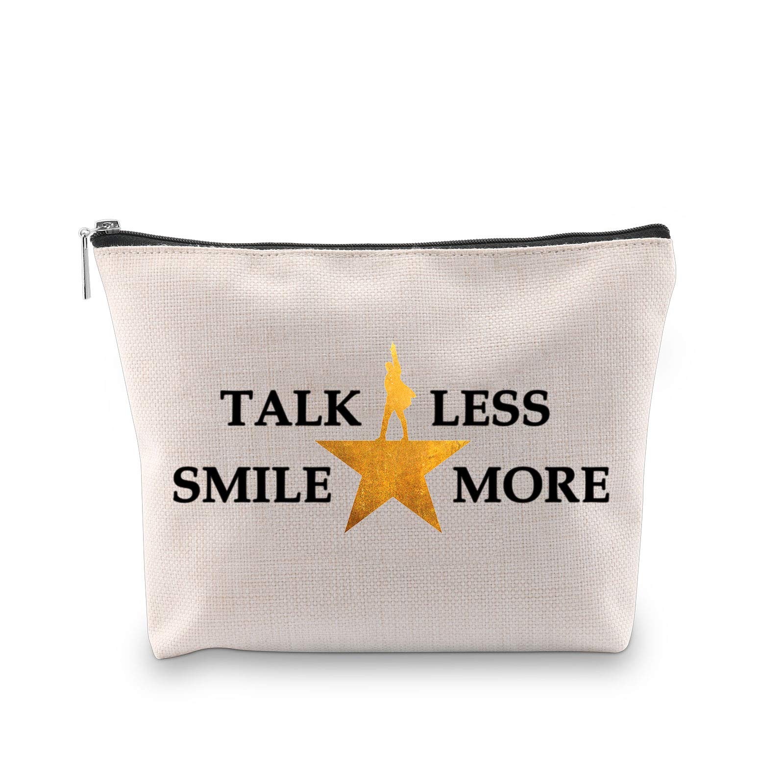 Novelty Hamilton Musical Gift My Thoughts Have Been Replaced by Hamilton Lyrics Talk Less Smile More Cosmetic Bag (Talk Less Smile More EU)