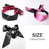 AWAVM Silk Satin Blindfold 3Pcs Eye Mask Sleep Mask Black Red Rose view 3