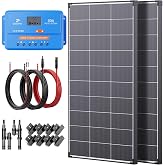 ZOUPW 220 Watt Solar Panel Kit for 12V/24V Battery, 2Pcs 110W 25.6% High-Efficiency Monocrystalline PV Module Power Charger w
