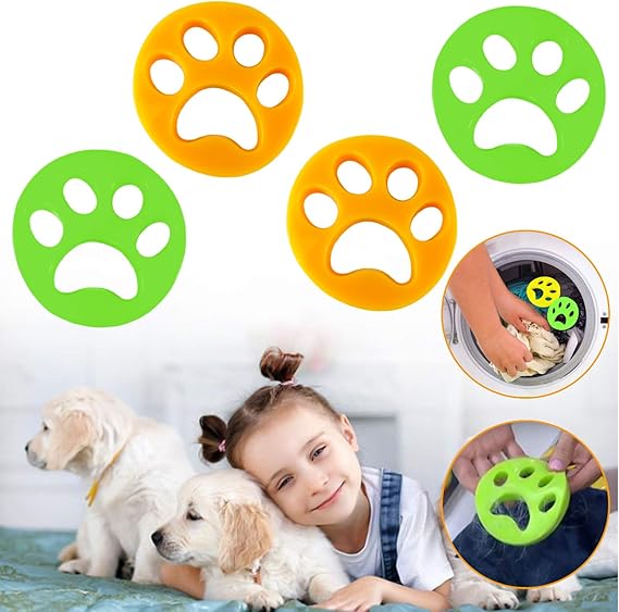 4 Pack Pet Hair Remover for Laundry Washing Machine Pet Hair Catcher Pet Fur Catcher for Clothes