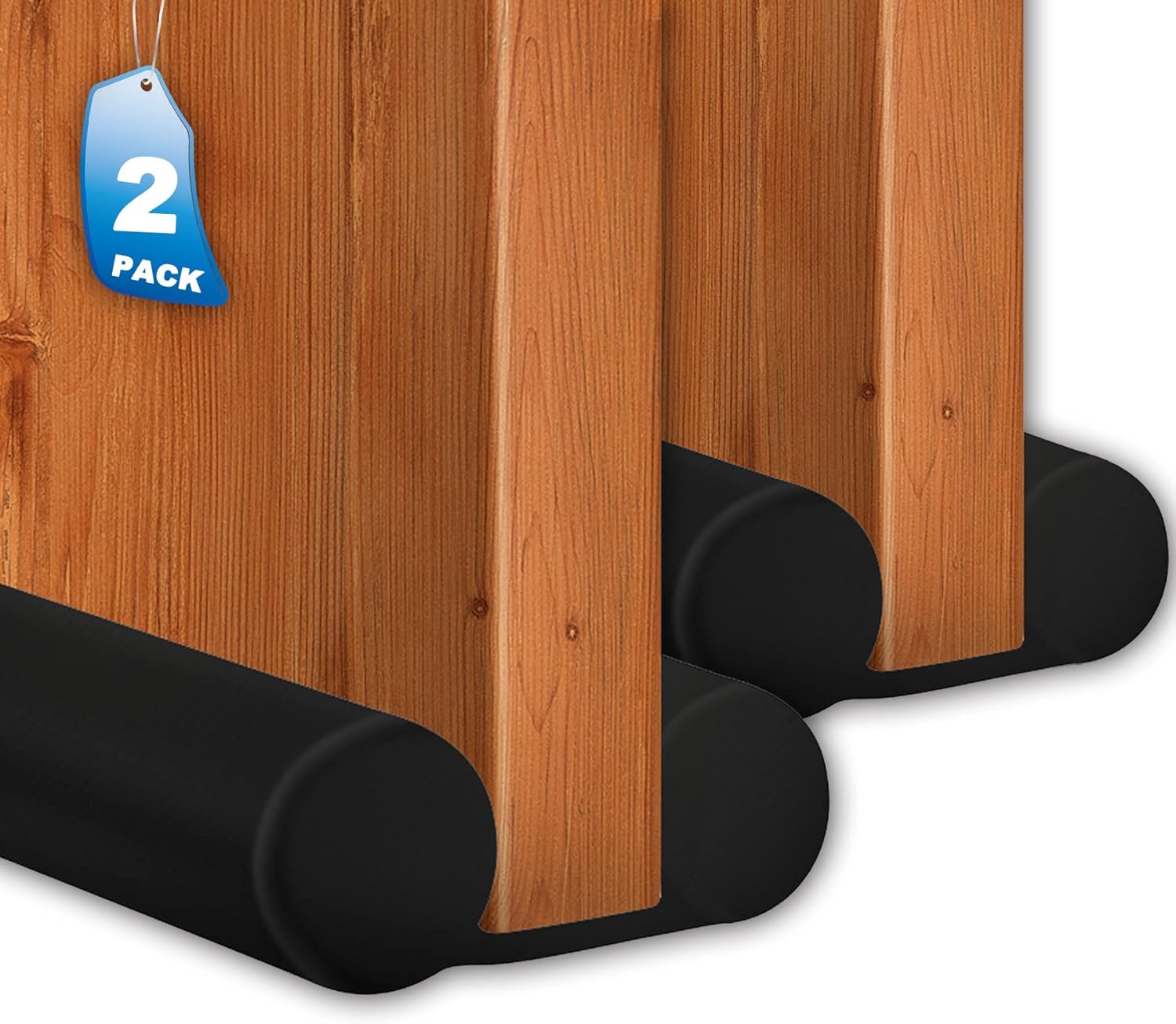 Draft Stoppers - MAXTID Large Door Draft Stopper 36 Inch & 32 Inch - Black 2 Pack