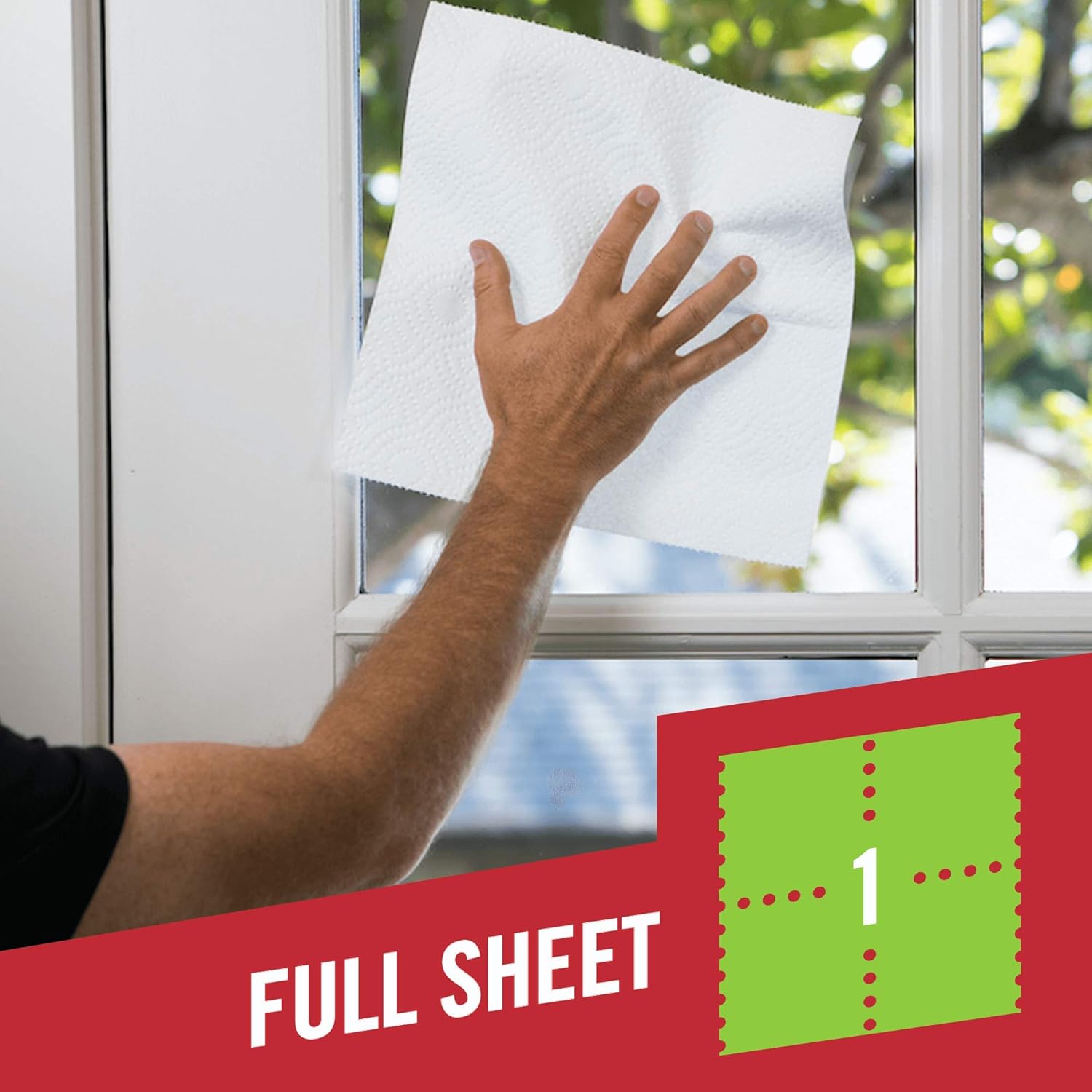 Brawny Flex Paper Towels, 8 Triple Rolls = 24 Regular Rolls, Tear-A-Square, 3 Sheet Size Options, Quarter Size Sheets, 8 Count: Health & Personal Care