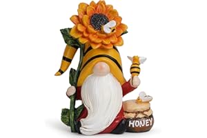 Hodao Flower Gnomes Decorations - Sunflower Decor-Spring Decorations-Summer Decorations - Bee Gnomes Decor -Honeybee Gnomes Decor-Cozy Home Decoration - Garden Elf - Embracing The Beauty of Nature…