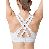 Yvette Women High Impact Sports Bras Criss Cross Back Sexy Running Bra for Plus Size