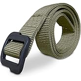 MISSION ELITE Tactical Belt, 1.5-inch Nylon Gun Belts for Men, 2-Ply EDC Belt with Adjustable Plastic Buckle