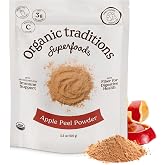 Organic Traditions Apple Peel Fiber Powder, Air Dried Whole Fruit, 3.5oz | Wholefood Vitamin C Source, Whole Fruit Powder, Vegan Non GMO Ingredient, Great for Smoothies, Baking, Oatmeal, and Recipes