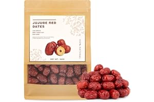 ANGGOU Premium Jujube Red Dates, 1LB/16oz Dried Dates, Large Sweet Dried Fruit, No Preservatives, Natural Superfood Snack for Tea, Soup, Baking & Oatmeal