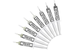 VISCOO 8 Pack Diamond Polishing Compound,Diamond Polishing Paste 80000 to 500 Grit with 30% Concentration of Diamond Powders,Lapping Compound for Glass Metal Marble Rock Watch Jewelry Scratch Remover Repair