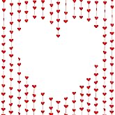 Valentines Day Red Hanging Heart Garland, Pre-Assembled Felt Banner for Wedding Anniversary Birthday Decorations Party Supplies Home Décor