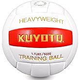 1.1lbs/500g Weighted Heavy Volleyball For Setters Serve Trainer Setter Weighted Volleyball Training Equipment Size 5 Thickened Surface Soft Leather Durable in&Outdoor Training Setting Rebounders