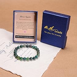 AD Beads Handmade Gemstone Stretch Elastic Bracelet