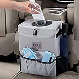 Waterproof Car Trash Can Garbage Bin,Super Large Size Auto Trash Bag for Cars with Lid and Storage Pockets,Leak Proof Vehicle