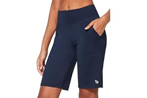 BALEAF Women's Bermuda Long Shorts Athletic High Waisted Shorts 10" Casual Summer Running Quick Dry Knee Length
