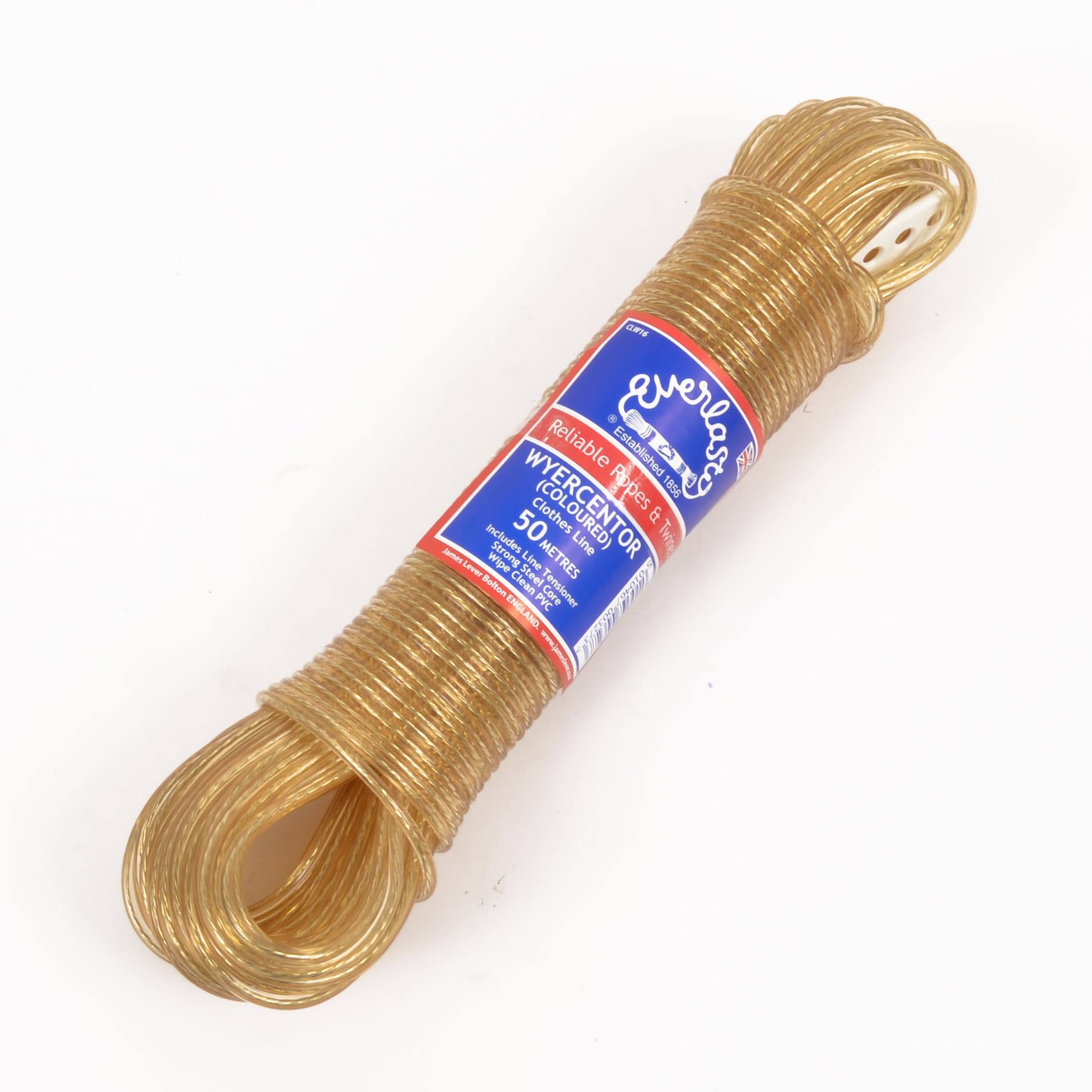 20M - Quality Everlasto 'Wyercentor' Steel Core Coloured Clothes/Washing Line 3.5mm Thick (GOLD)