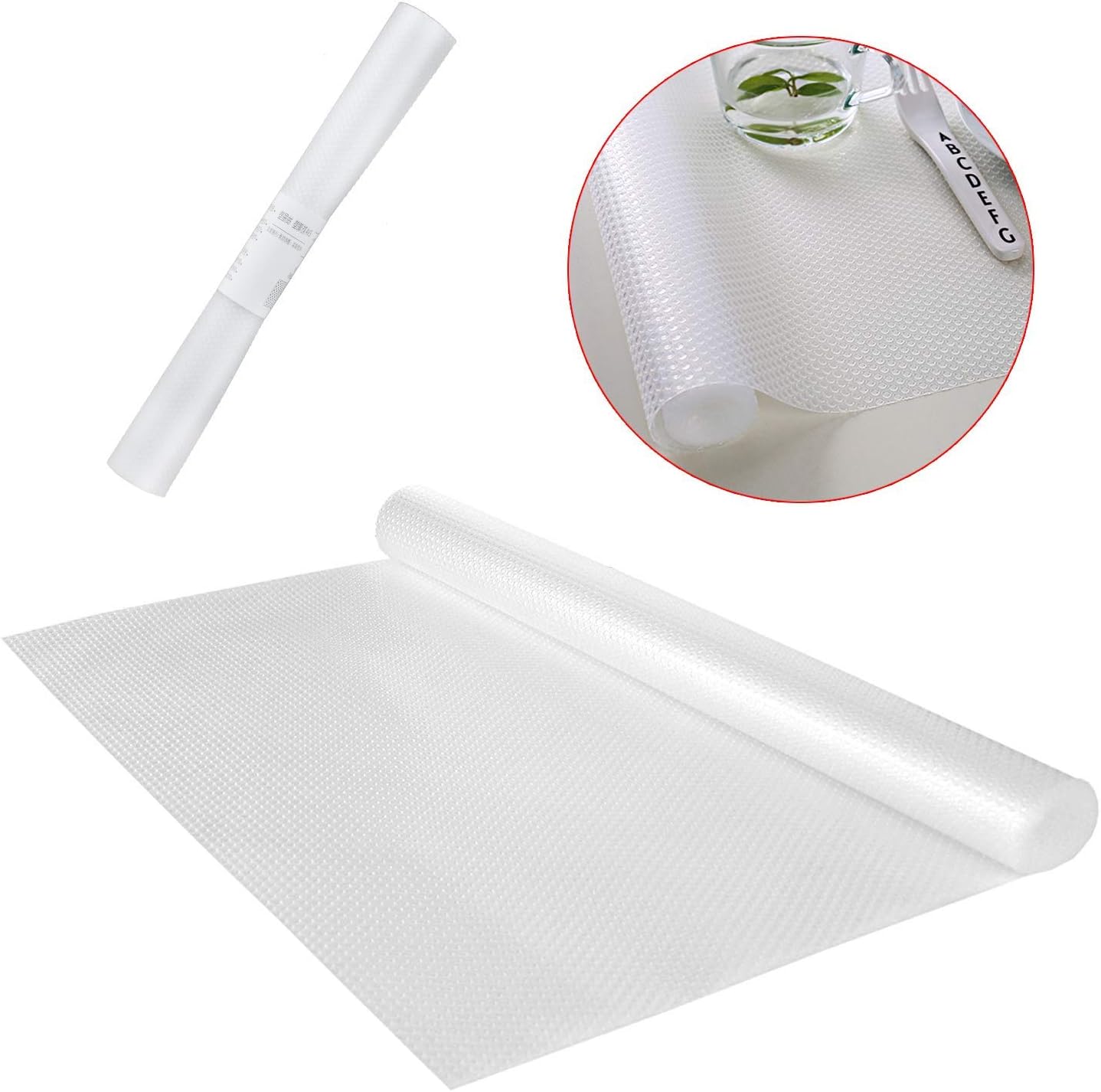 kookoosmart Shelf Liners, Washable Drawer Liner, Can Be Cut Refrigerator Pads Fridge Mats Drawer Table Placemats, Anti-Mildew Anti-Bacterial Non-Slip Waterproof Fridge Liners