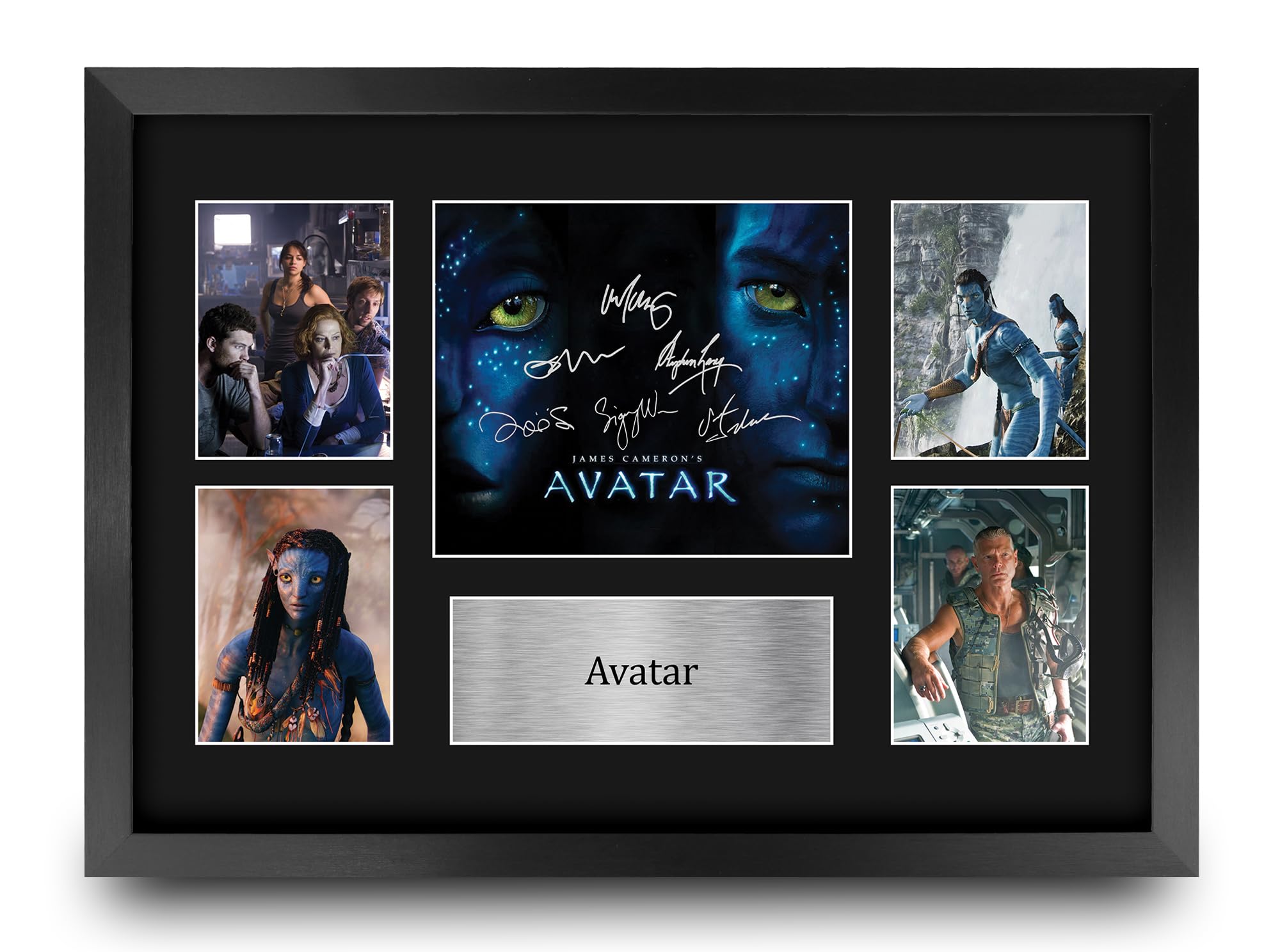 HWC Trading Avatar 1 Gifts Printed Signed Autograph Presentation Display Montage for Movie Memorabilia Fans - A3 Framed