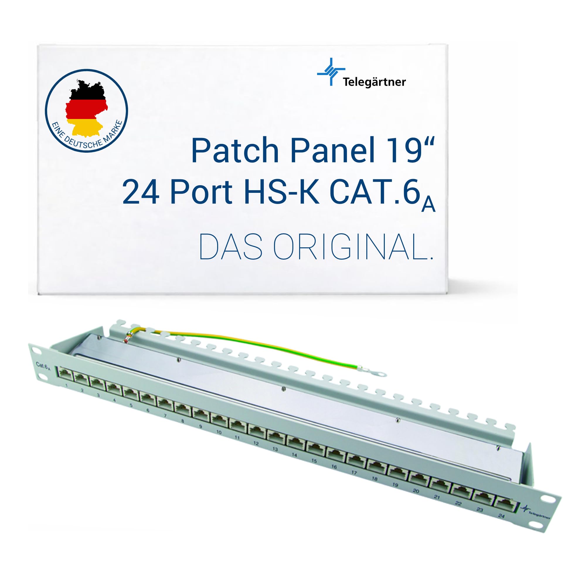 Telegrtner Patch Panel Cat 6A 24-Port Shielded