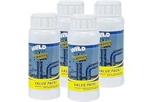 QWATUY Wild Tornado Pipe Dredge, drain clog remover，Powerful Sink and Drain Cleaner Powder, Fast Foaming Drain Cleaner for Kitchen and Pipes Cleaning Tool（4pcs）