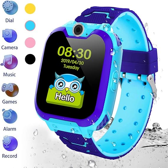 HuaWise Kids Smartwatch[SD Card Included], Waterproof Smartwatch for Kids with Quick Dial, SOS Call, Camera and Music Player, Birthday Gift Game Watch ...