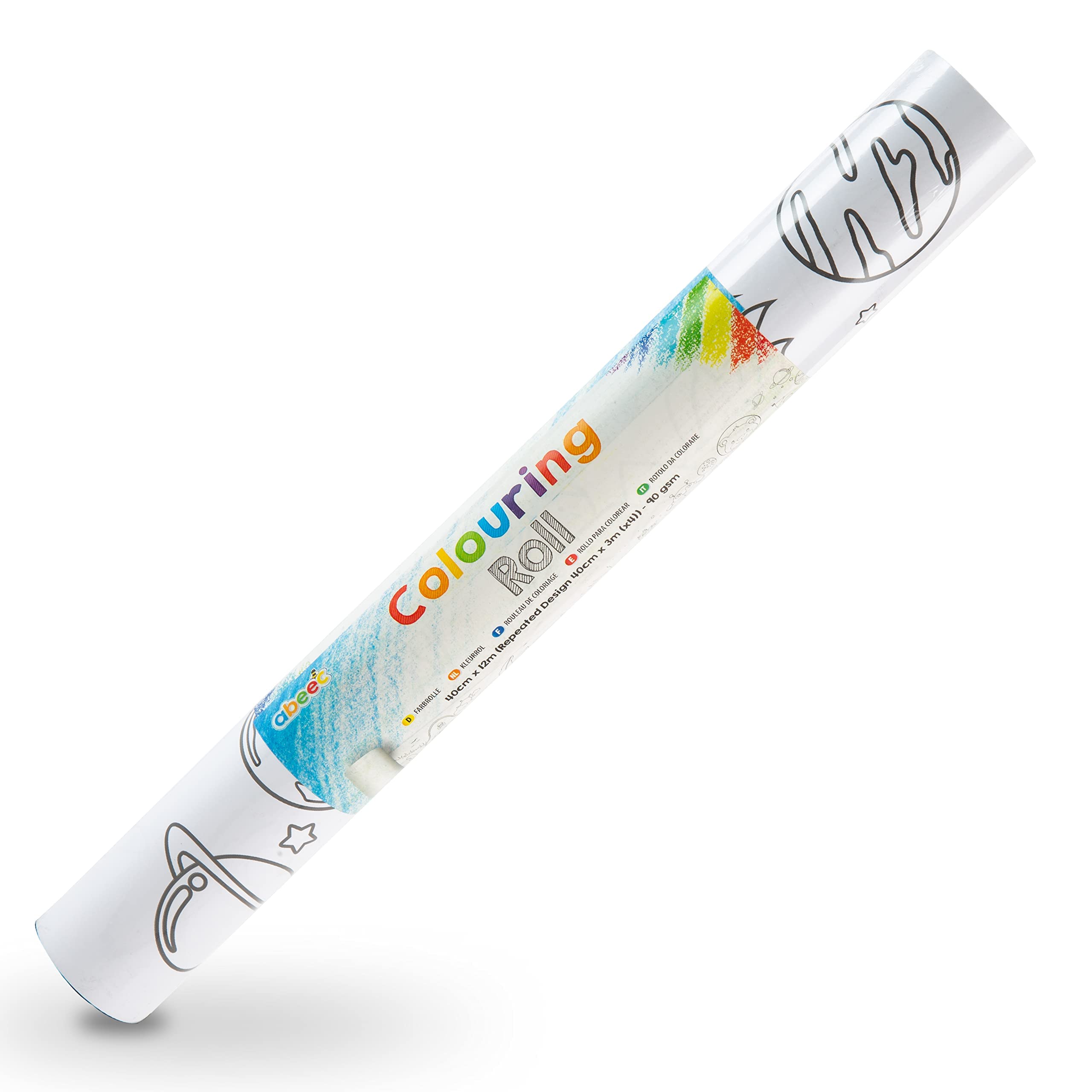 Abeec Colouring Roll for Boys – Kids Craft Paper with Activities – Suitable for Kids Craft