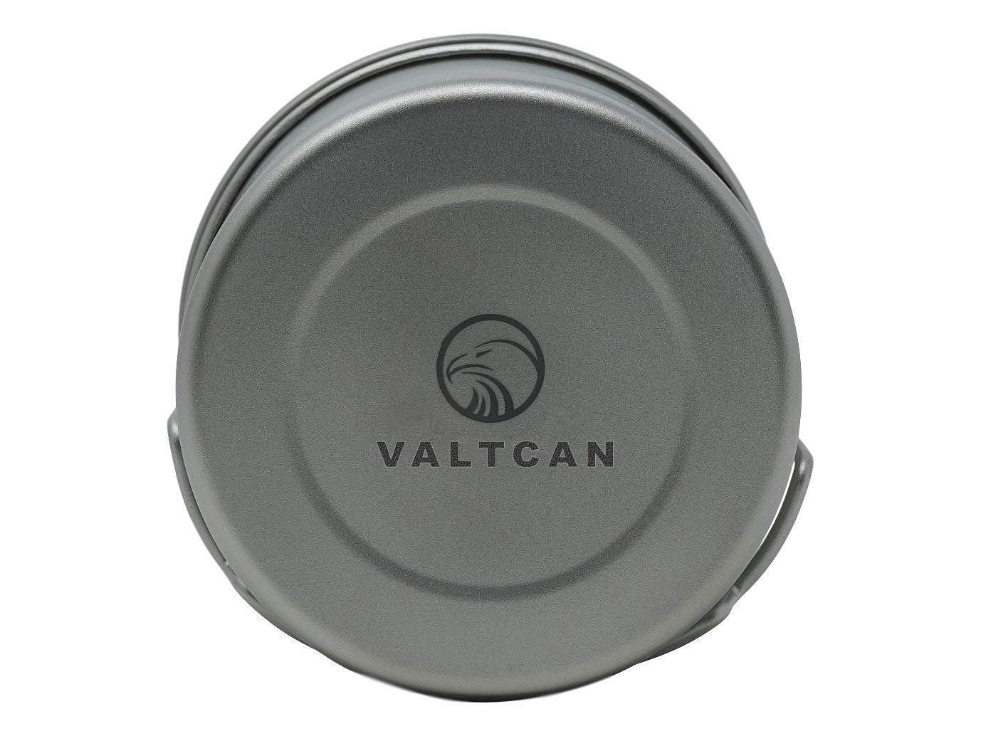 Valtcan 650ml Titanium Pot Backpacking Camping Open Fire Mug Cup with Lid and Stuff Sack