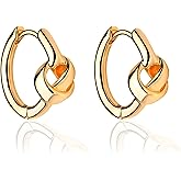 LOYATA Gold Huggie Hoop Earrings 14K Gold Plated Dainty Small Simple Hypoallergenic Jewelry Gift for Women