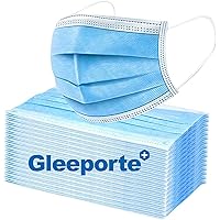 Disposable Face Mask, 3-Ply Adult Masks, Single Use Facial Cover with Elastic Earloops For Home, Office, School, and…