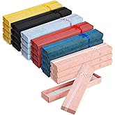 Juvale Necklace Boxes for Jewelry Gift - 24 Pack, 6 Colors, 7.9 x 1.6 In - Jewelry Gift Boxes with Foam Inserts & Ribbon Knot