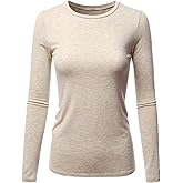 LALABEE Women's Casual Long Sleeve Crewneck Stretch Slim Fit Basic Top T-Shirt