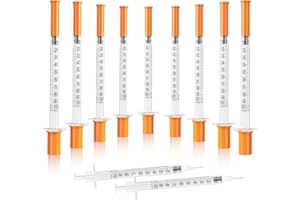 U-100 Insulin Syringes 1ml/cc 30G 1/4Inch (6mm) with Needle | Individually Wrapped, Disposable Diabetic Syringes | Ultra-Fine