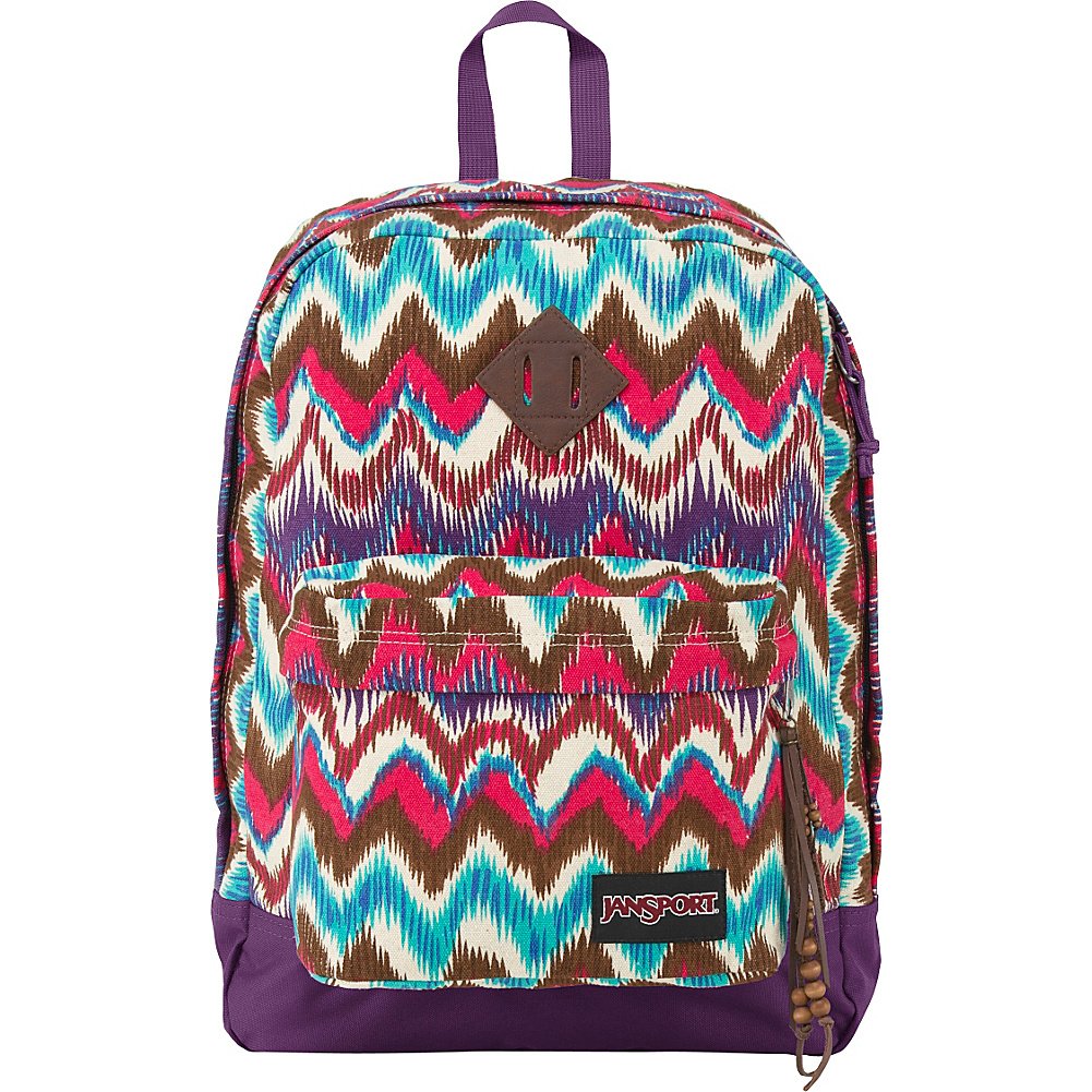 JanSport Super FX Series Backpack (Beige Ikat Chevron)