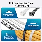 Cable Matters Combo Pack Assorted 200 Self-Locking Nylon Cable Ties 15 20 30 cm view 4