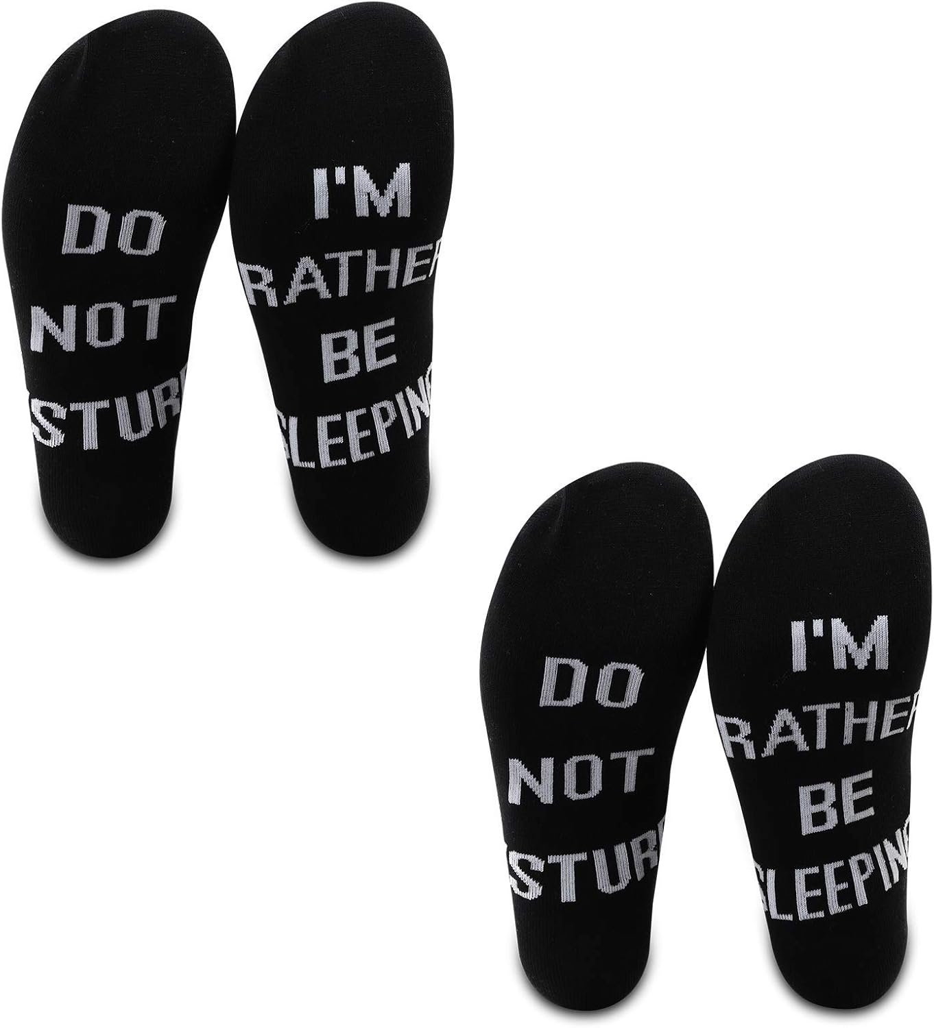 PXTIDY 2 Pairs Funny Socks Gift Do Not Disturb I’m Rather Be Sleeping