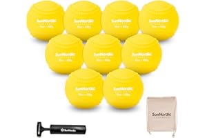 SunNordic 6/9 Pack Seams Weighted Baseball Set (16 oz) - Weighted Baseballs for Hitting Training & Improved Power - Plyo Baseball for All Skill Levels