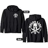Epic Patriotic American Flag Molon Labe Spartan Military Zip Hoodie